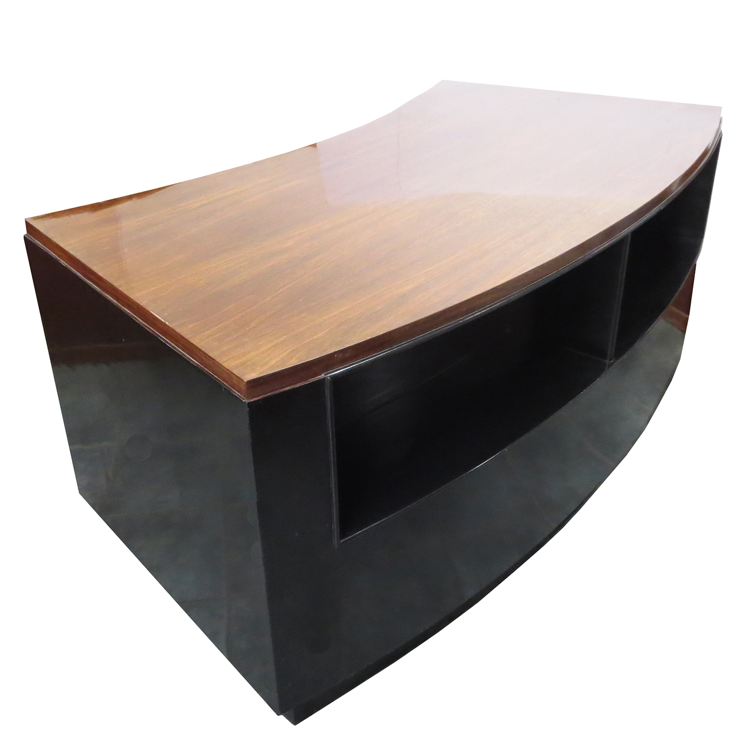 Art Deco Desk Walnut And Black Lacquer