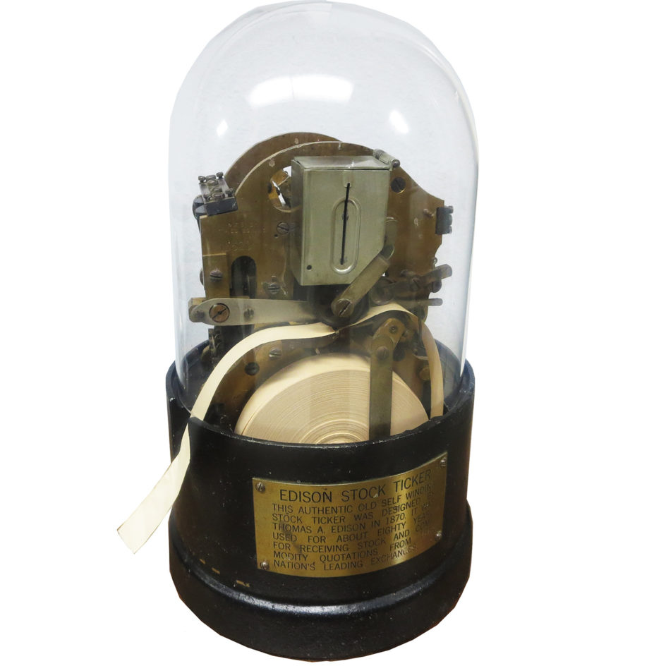 1920s edison stock ticker tape machine off the wall antiques
