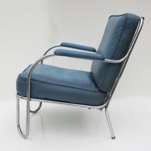 Deco Chrome Lounge Chairs